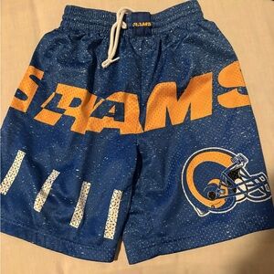 Mitchell & Ness Los Angeles Rams Blue & Gold Kids Shorts